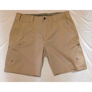 Mens Denali Sz 36 Khaki Tan Shorts 6 Pockets (1) W/ Zipper Active Wear